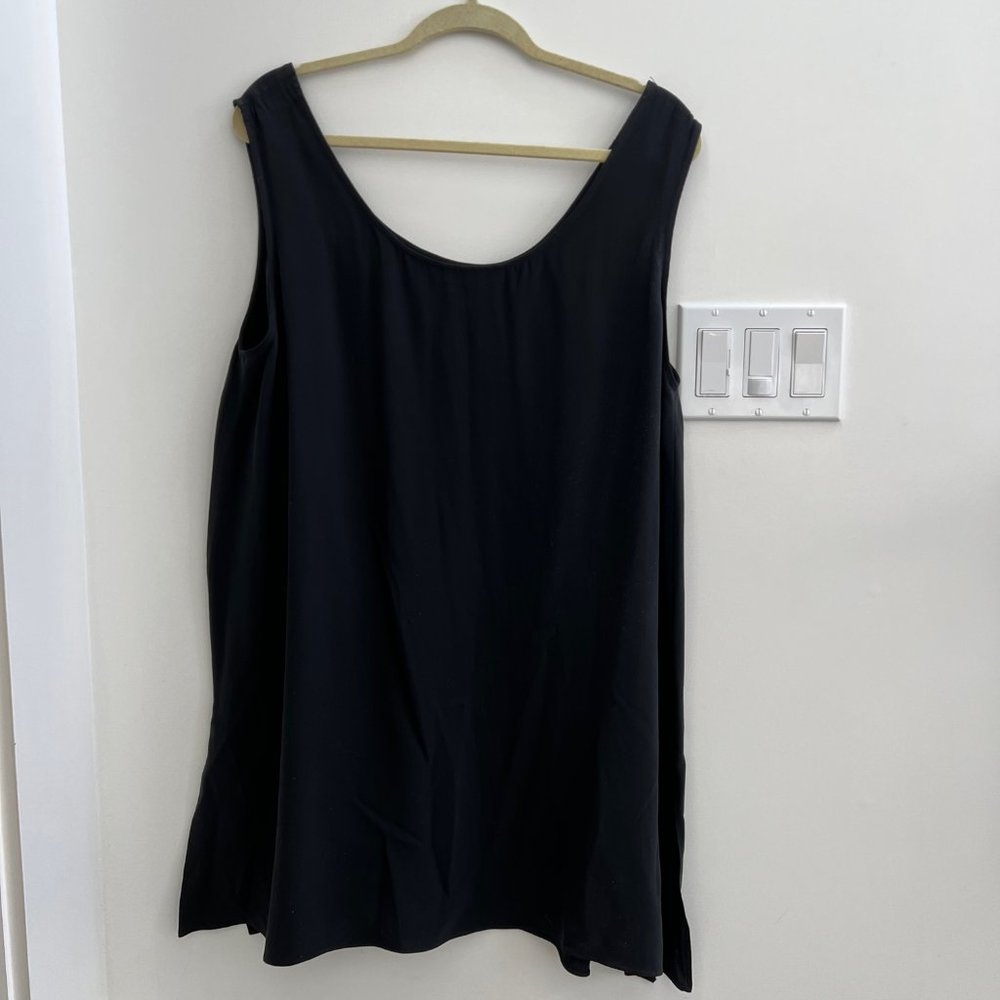Harari black silk mini tunic dress